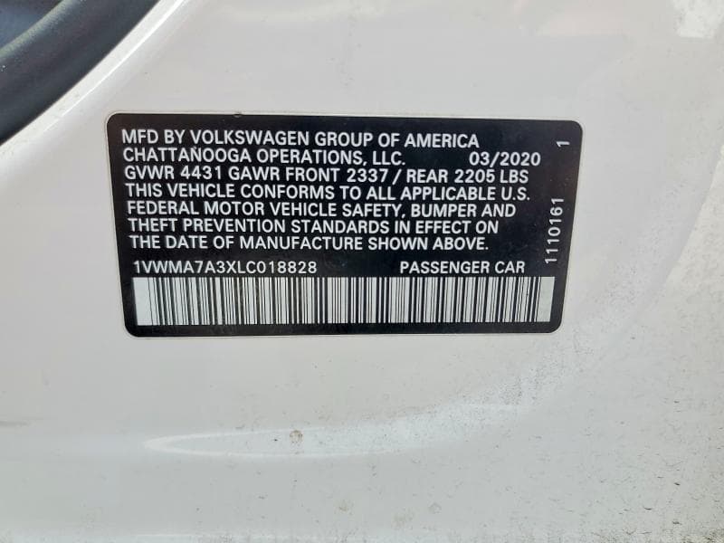 2020 VOLKSWAGEN PASSAT R-LINE 12