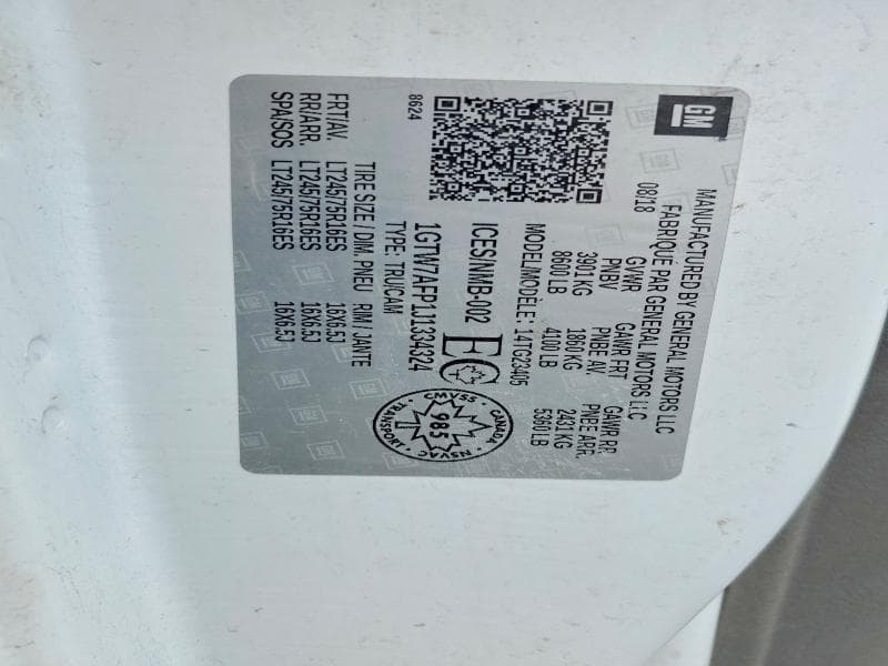 2018 GMC SAVANA G2500 G2500 14
