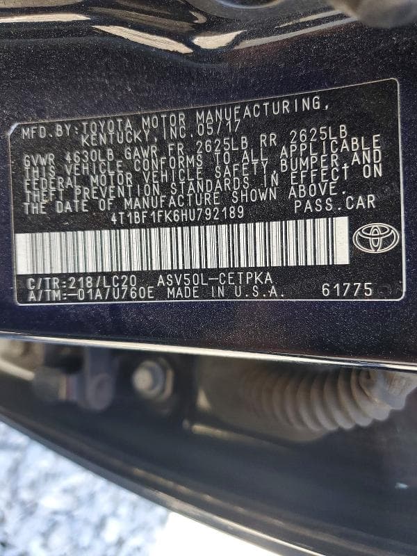 2017 TOYOTA CAMRY XSE XSE 13