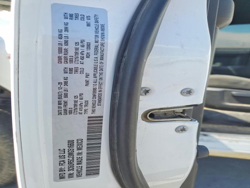 2021 RAM 2500 TRADESMAN TRADESMAN 12