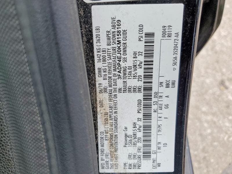 2019 FORD FIESTA SE 12