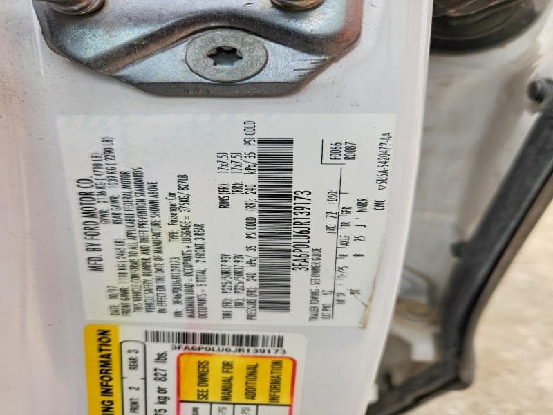 2018 FORD FUSION SE HYBRID 12