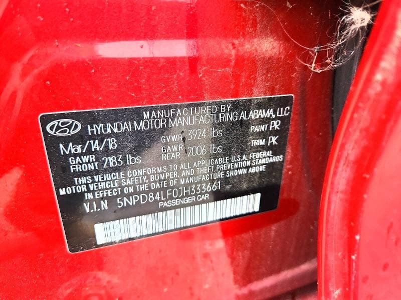 2018 HYUNDAI ELANTRA SEL 12