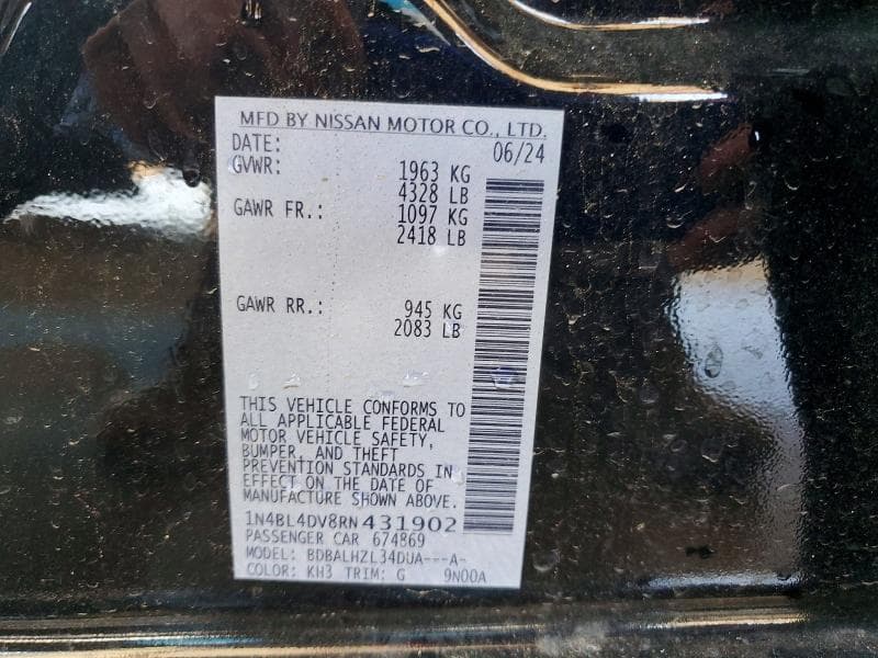 2024 NISSAN ALTIMA SV 12