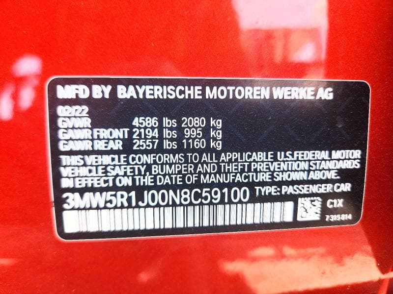 2022 BMW 330I 12