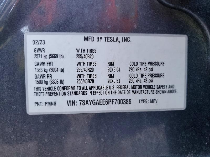 2023 TESLA MODEL Y 12