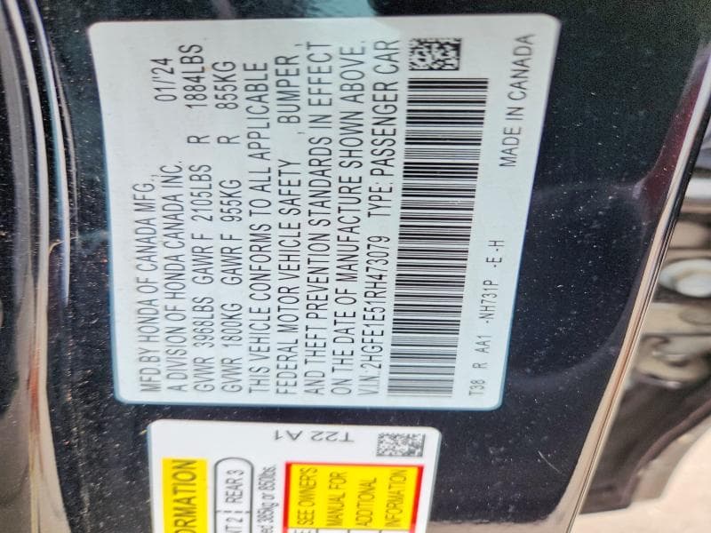 2024 HONDA CIVIC SI SI 12
