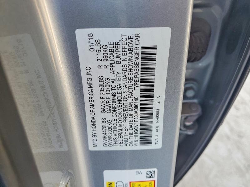 2018 HONDA ACCORD SPORT 12