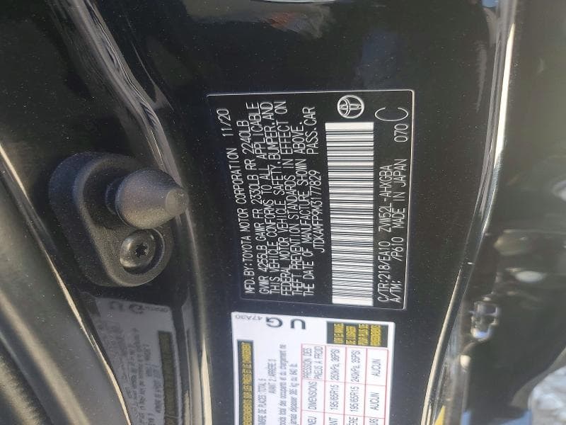 2021 TOYOTA PRIUS PRIME LIMITED 12