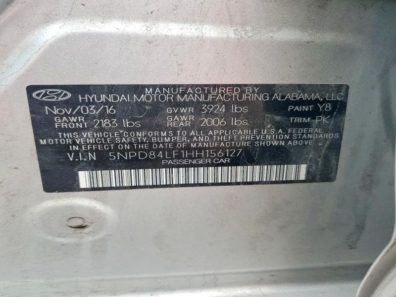 2017 HYUNDAI ELANTRA SE 12
