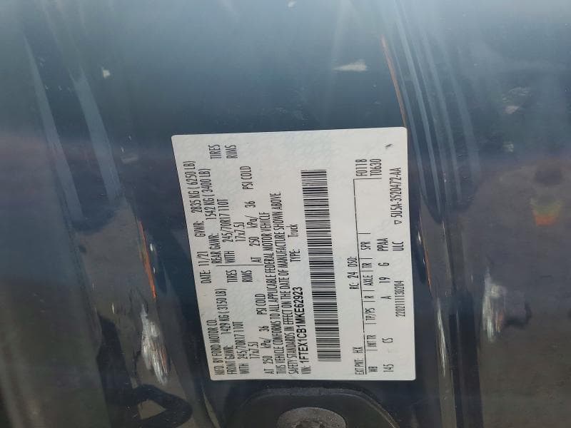 2021 FORD F150 SUPER CAB 12