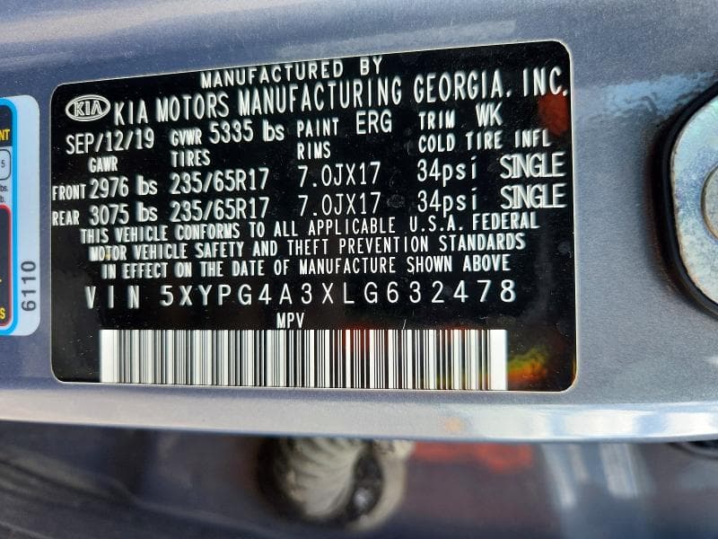 2020 KIA SORENTO LX LX 13