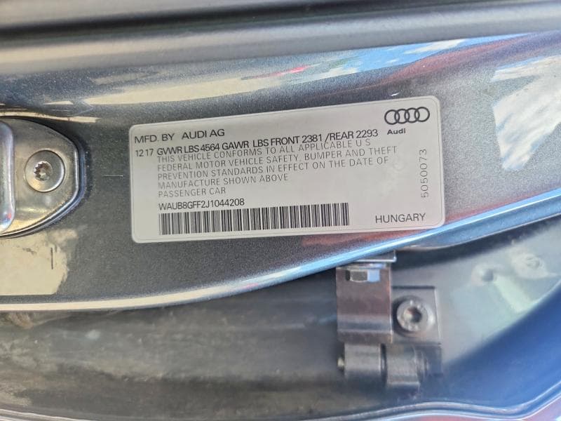 2018 AUDI A3 PREMIUM PREMIUM 13