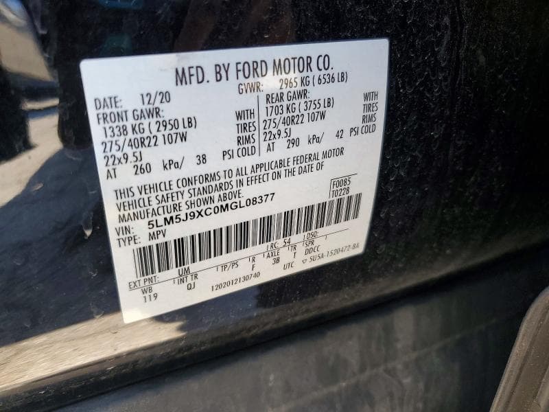 2021 LINCOLN AVIATOR BLACK LABEL 12