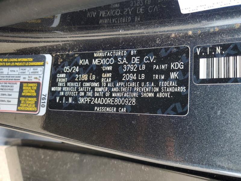 2024 KIA FORTE LXS LXS 12