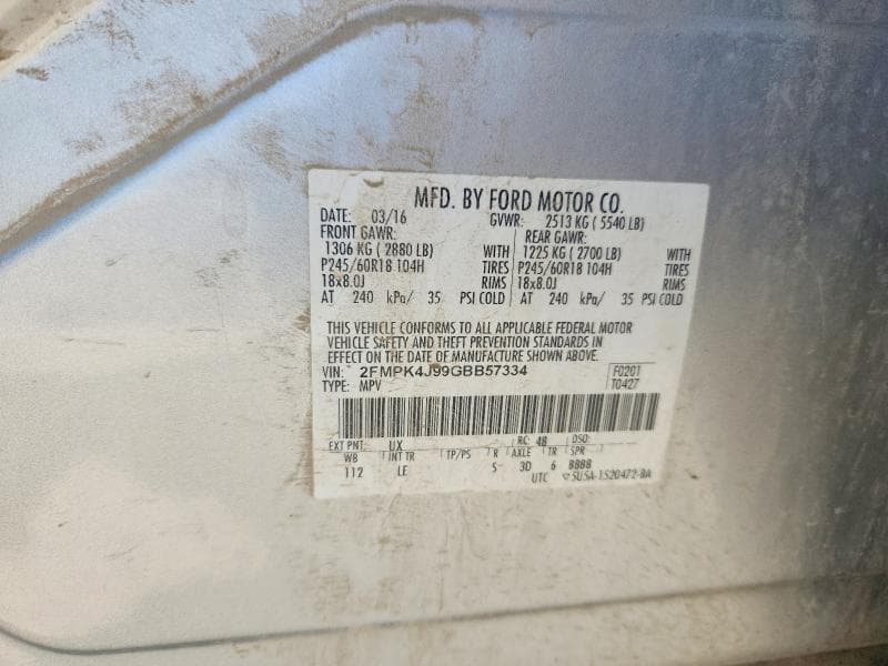 2016 FORD EDGE SEL 12