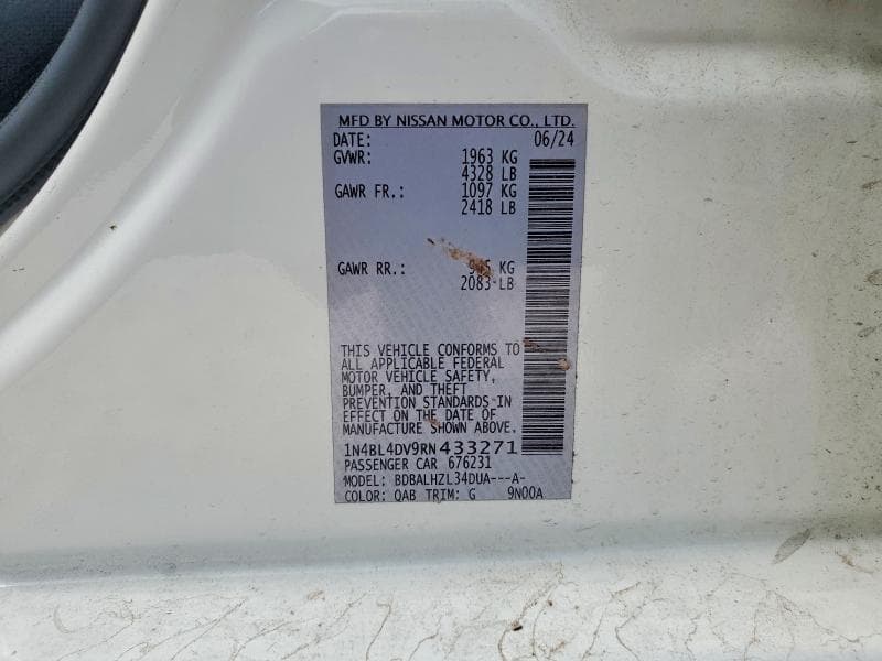 2024 NISSAN ALTIMA SV 12