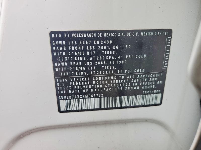 2019 VOLKSWAGEN TIGUAN SE 13