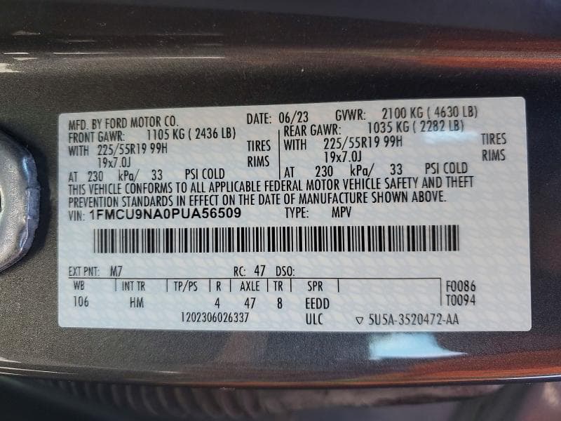 2023 FORD ESCAPE ST LINE SELECT 13