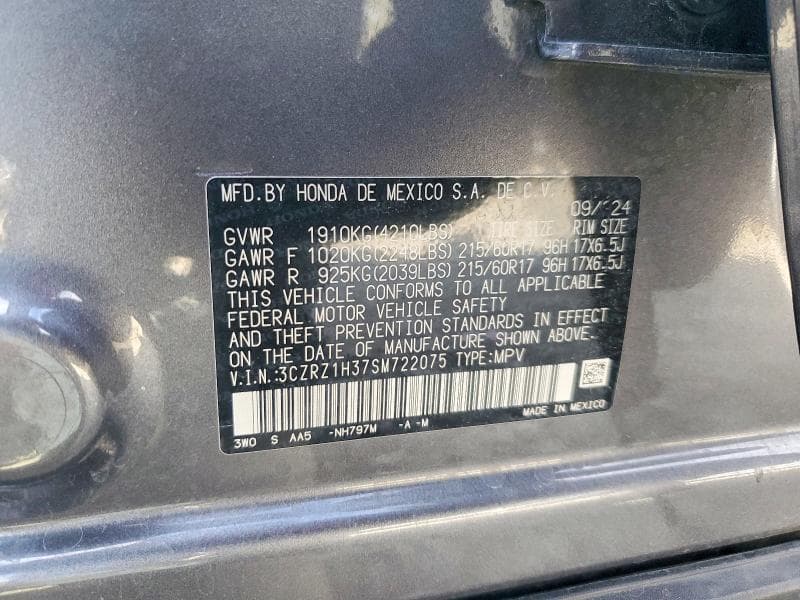 2025 HONDA HR-V LX 13