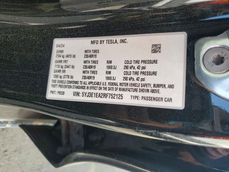 2024 TESLA MODEL 3 13