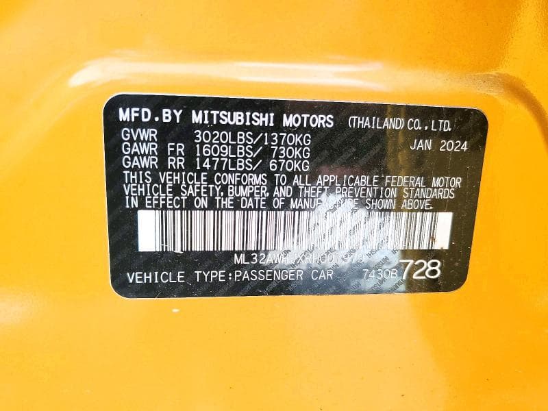 2024 MITSUBISHI MIRAGE SE SE 12