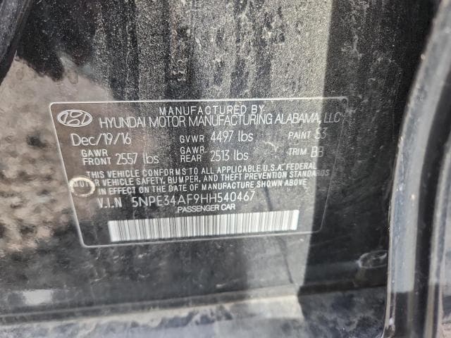 2017 HYUNDAI SONATA SPORT SPORT 12