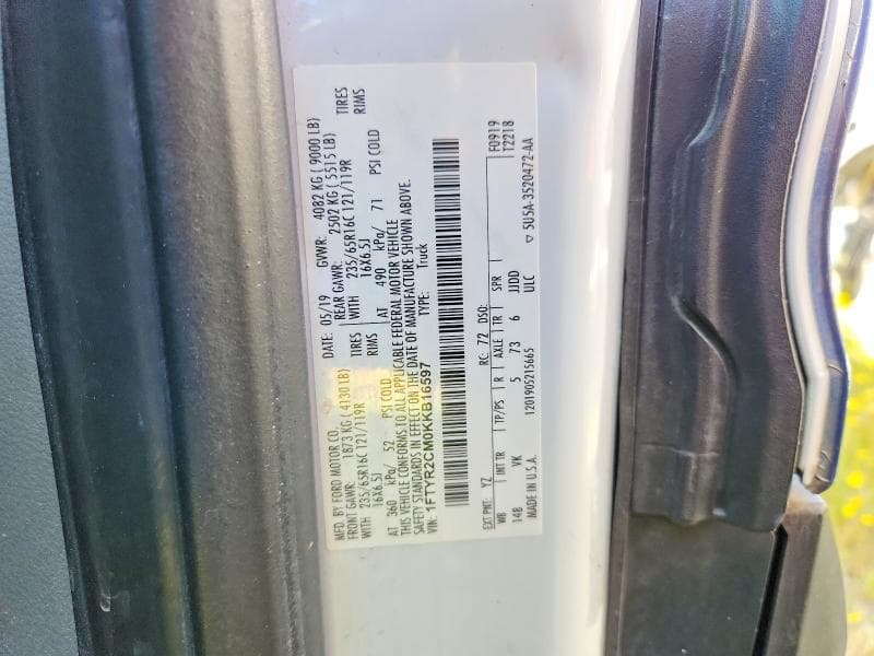 2019 FORD TRANSIT 250 DELIVERY VAN 13