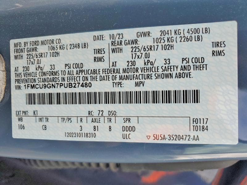 2023 FORD ESCAPE ACTIVE 13