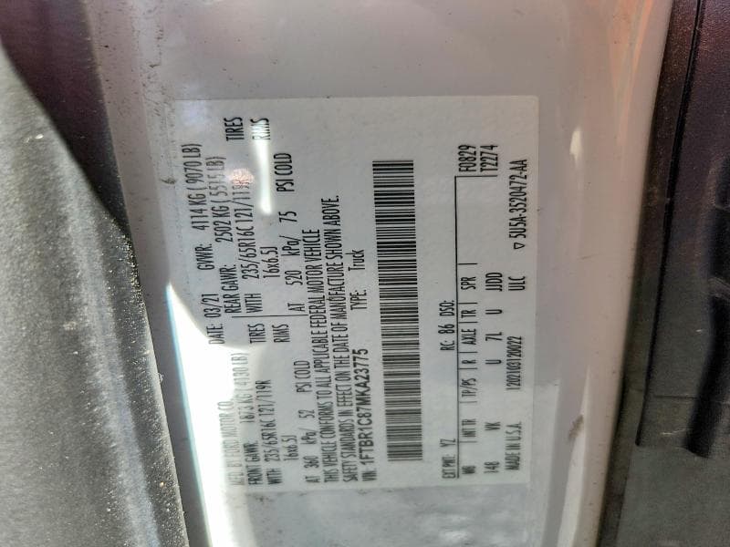 2021 FORD TRANSIT T-250 13