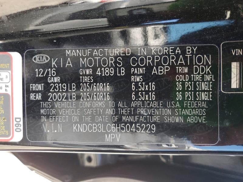 2017 KIA NIRO LX 12