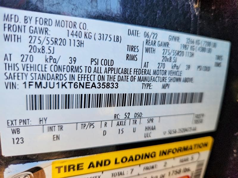 2022 FORD EXPEDITION LIMITED LIMITED 13