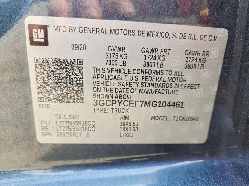 2021 CHEVROLET SILVERADO K1500 TRAIL BOSS CUSTOM K1500 TRAIL BOSS CUSTOM 13