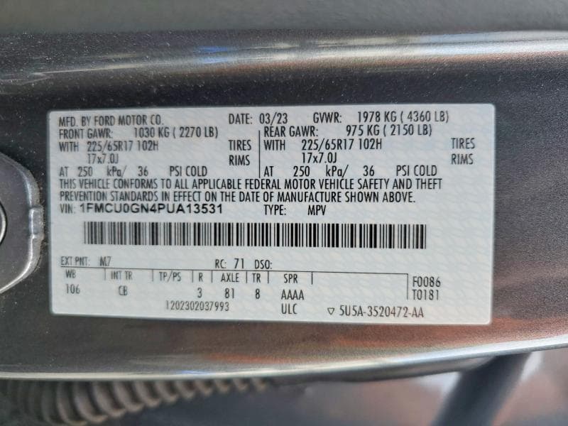 2023 FORD ESCAPE ACTIVE 13