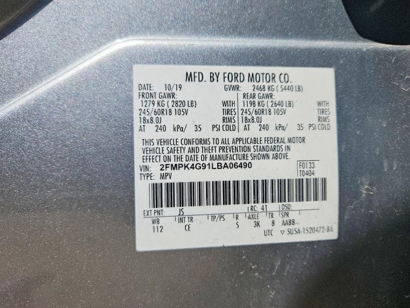 2020 FORD EDGE SE 12