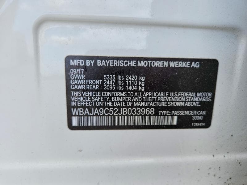 2018 BMW 530E 12