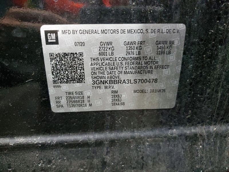 2020 CHEVROLET BLAZER 1LT 1LT 12