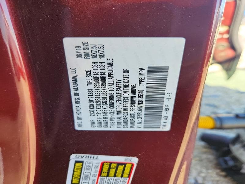 2019 HONDA ODYSSEY EXL EXL 13
