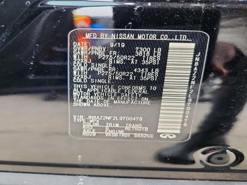 2020 INFINITI QX80 LUXE 13