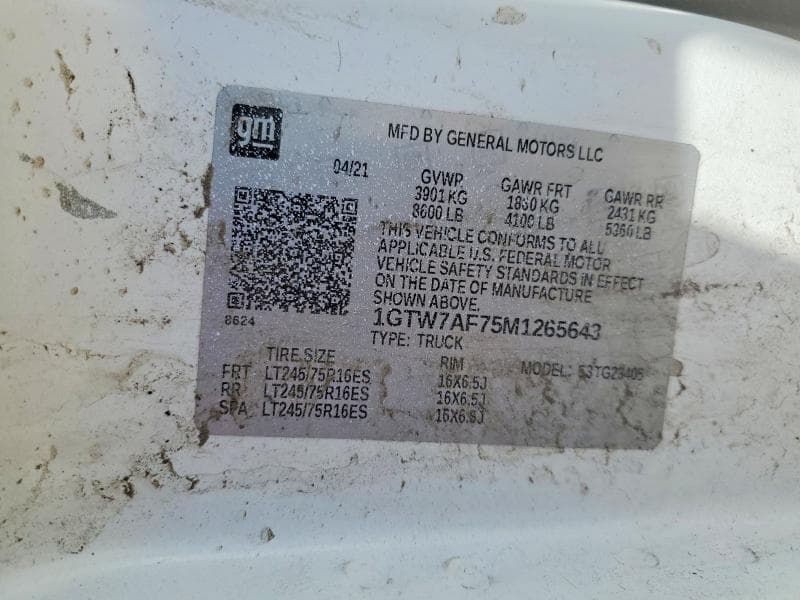 2021 GMC SAVANA 2500 CARGO DELIVERY VAN 14