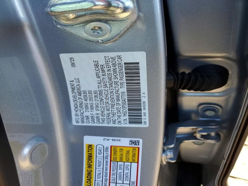 2025 HONDA ACCORD HYBRID SPORT HYBRID SPORT 12