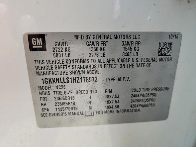 2017 GMC ACADIA SLE 13