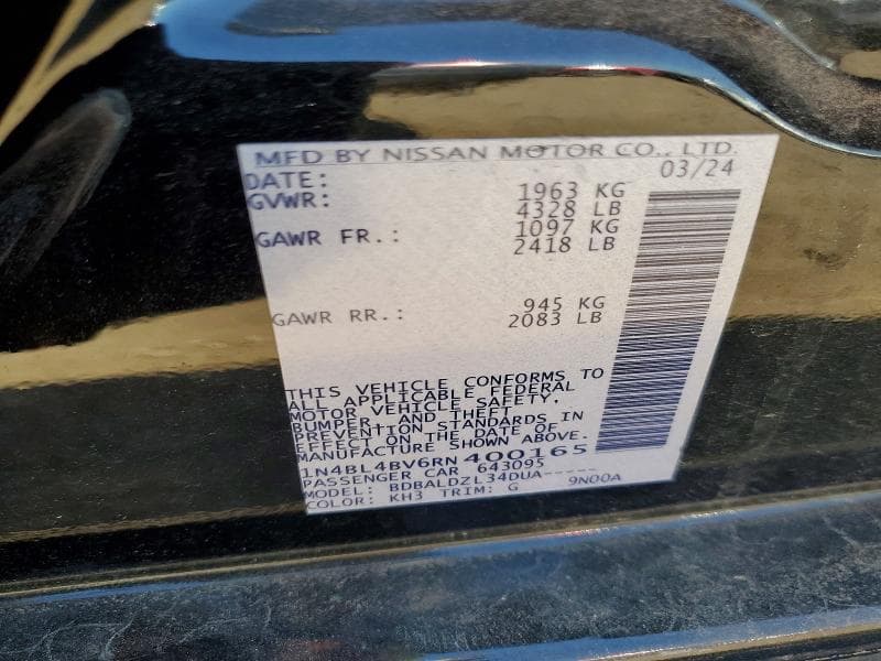 2024 NISSAN ALTIMA S 12