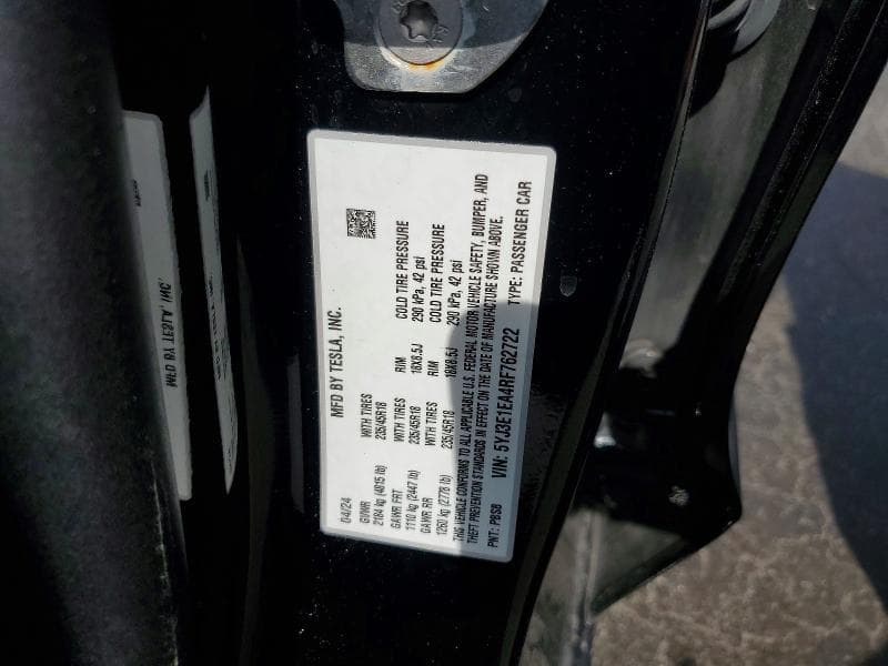 2024 TESLA MODEL 3 12