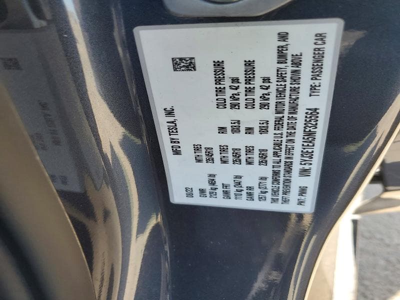 2022 TESLA MODEL 3 12
