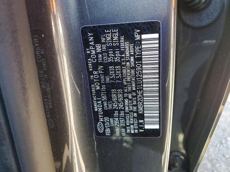 2020 HYUNDAI PALISADE 14