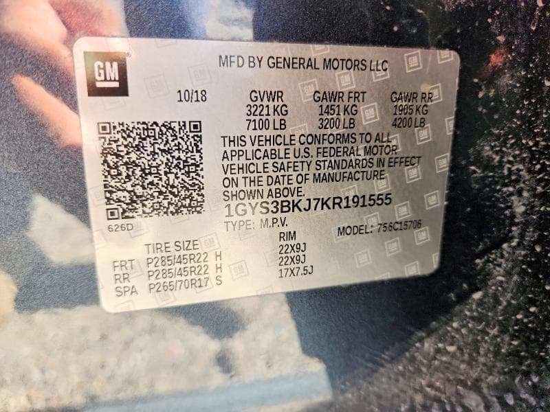 2019 CADILLAC ESCALADE LUXURY 13