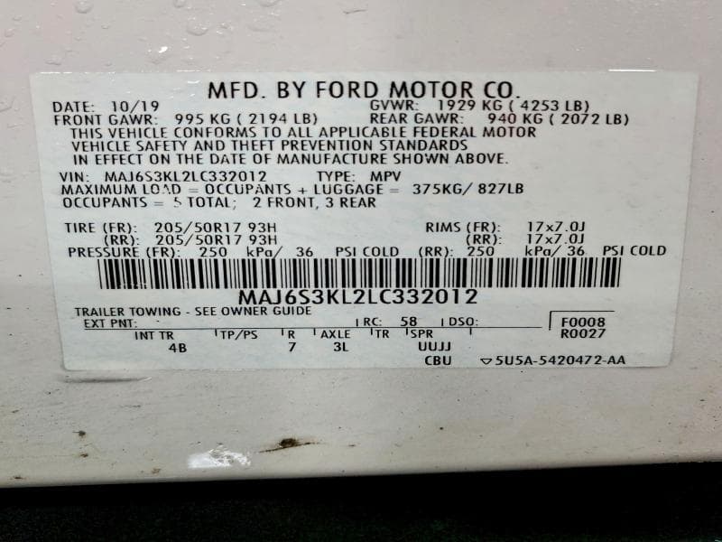 2020 FORD ECOSPORT TITANIUM TITANIUM 14