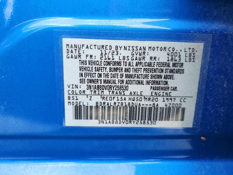 2024 NISSAN SENTRA SR SR 12