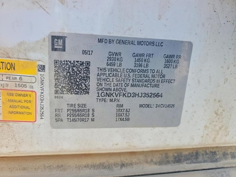 2017 CHEVROLET TRAVERSE LS 13